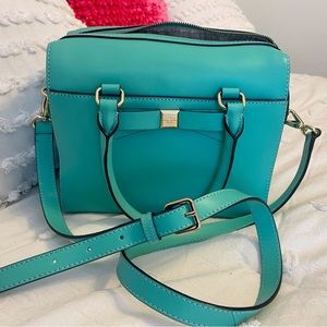 Tiffany Blue Kate Spade cross body purse bag